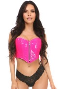 Hot Pink Patent Bustier Top